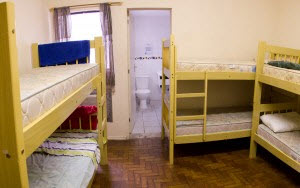 Typisches Zimmer in einem Hostel in Rio